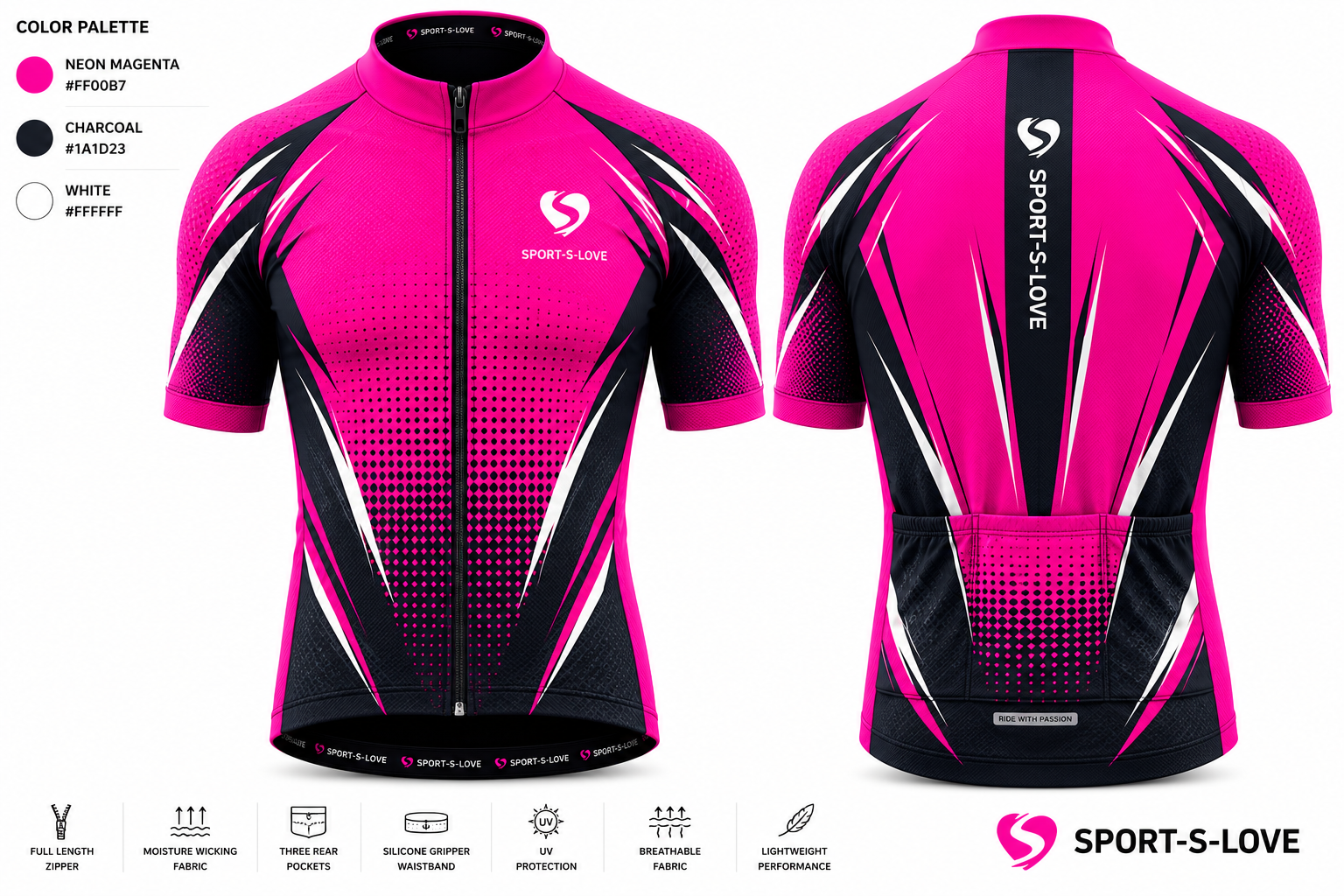 Products Cycling Aura Jersey Front